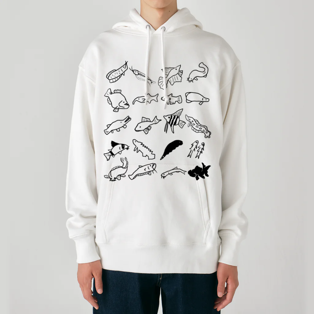 いきものや　のの（別館）の淡水魚整列 Heavyweight Hoodie