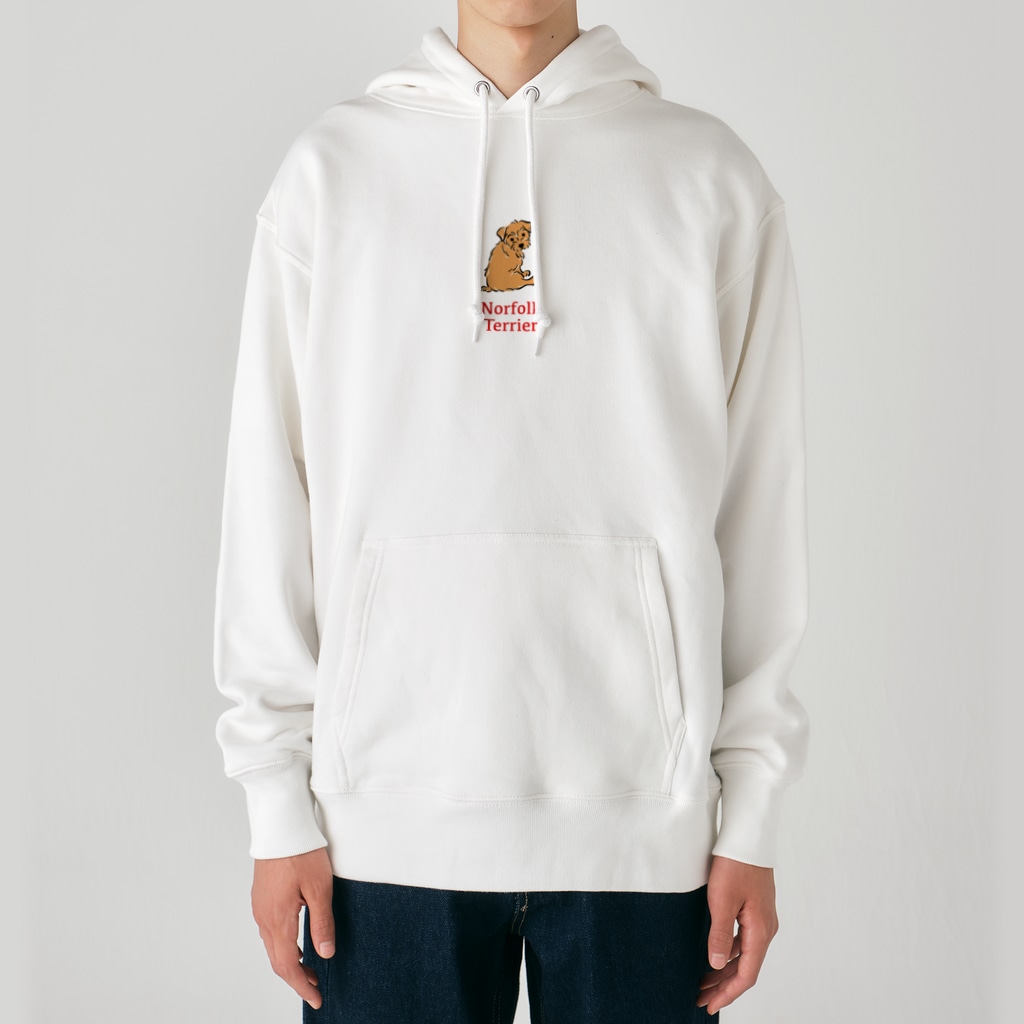 TOMOS-dogのふりむき犬（ドット）レッド Heavyweight Hoodie