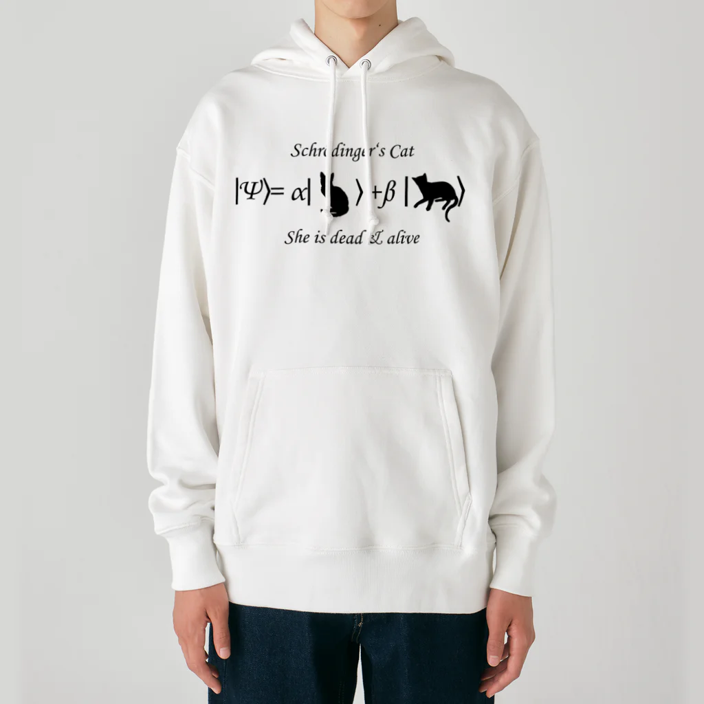 Silvervine Psychedeliqueのシュレーディンガーの猫（黒字） Heavyweight Hoodie