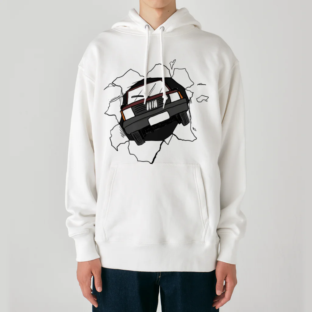 pandaticsのチョコ色のとびだすくるま！ Heavyweight Hoodie