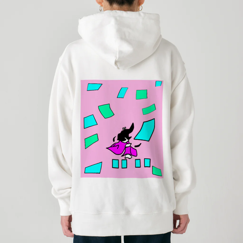 greetenの競技かるた　ピンク Heavyweight Hoodie