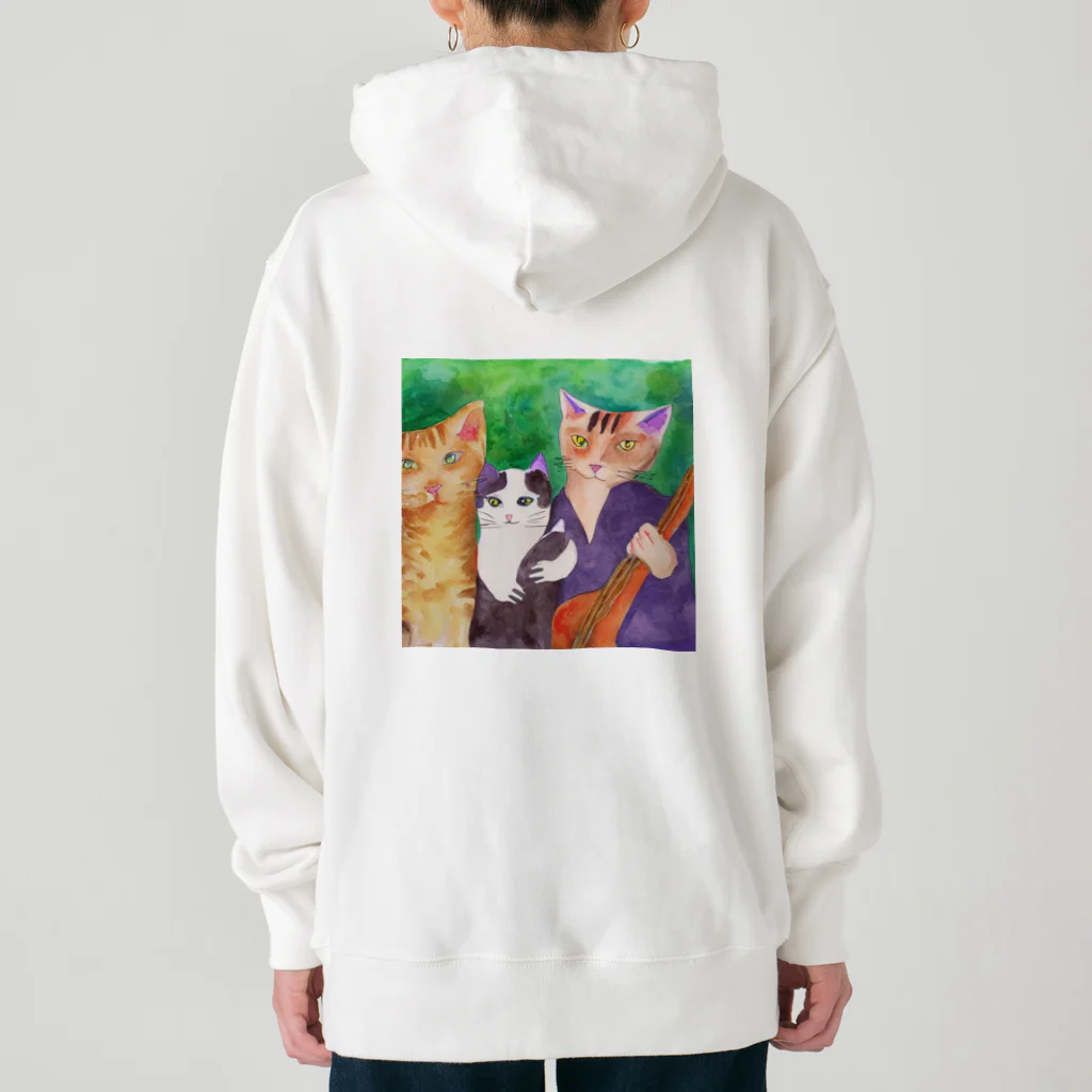 withCatsの森のニャンニャニャーン 旅立ちの朝 Heavyweight Hoodie