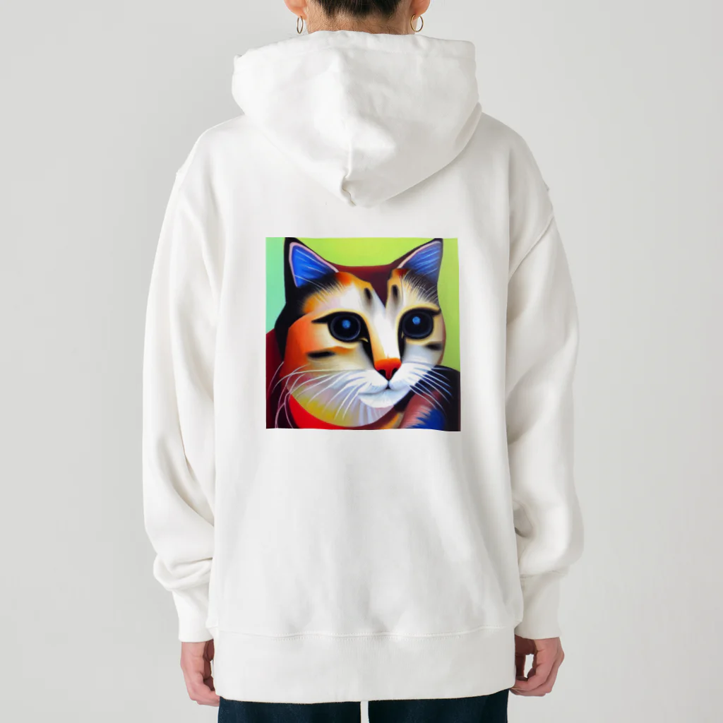 withCatsの真面目すぎてあまりモテないイケメン猫 Heavyweight Hoodie