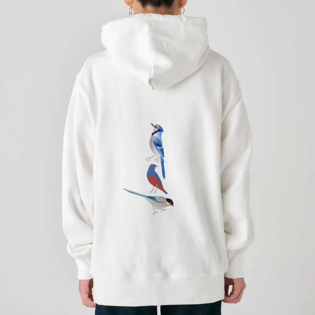 エダマメトイチ雑貨店のI love blue birds 4 -2 Heavyweight Hoodie