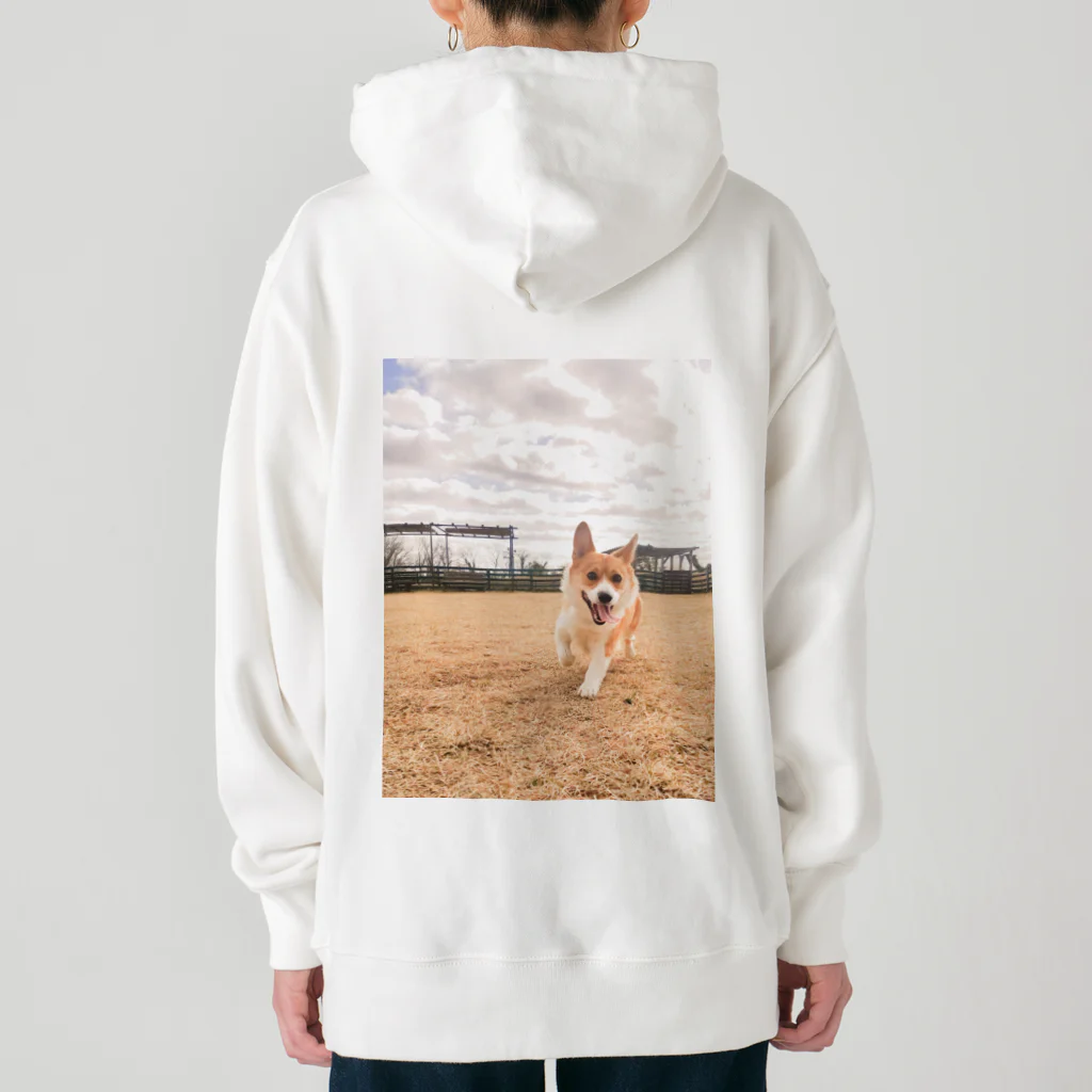 脚長コーギーの脚長コーギーむぎくん Heavyweight Hoodie