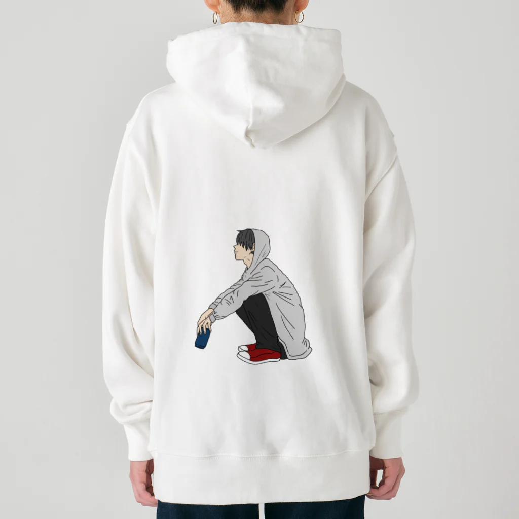 kokeshi_colorのやる気なさ男くん Heavyweight Hoodie