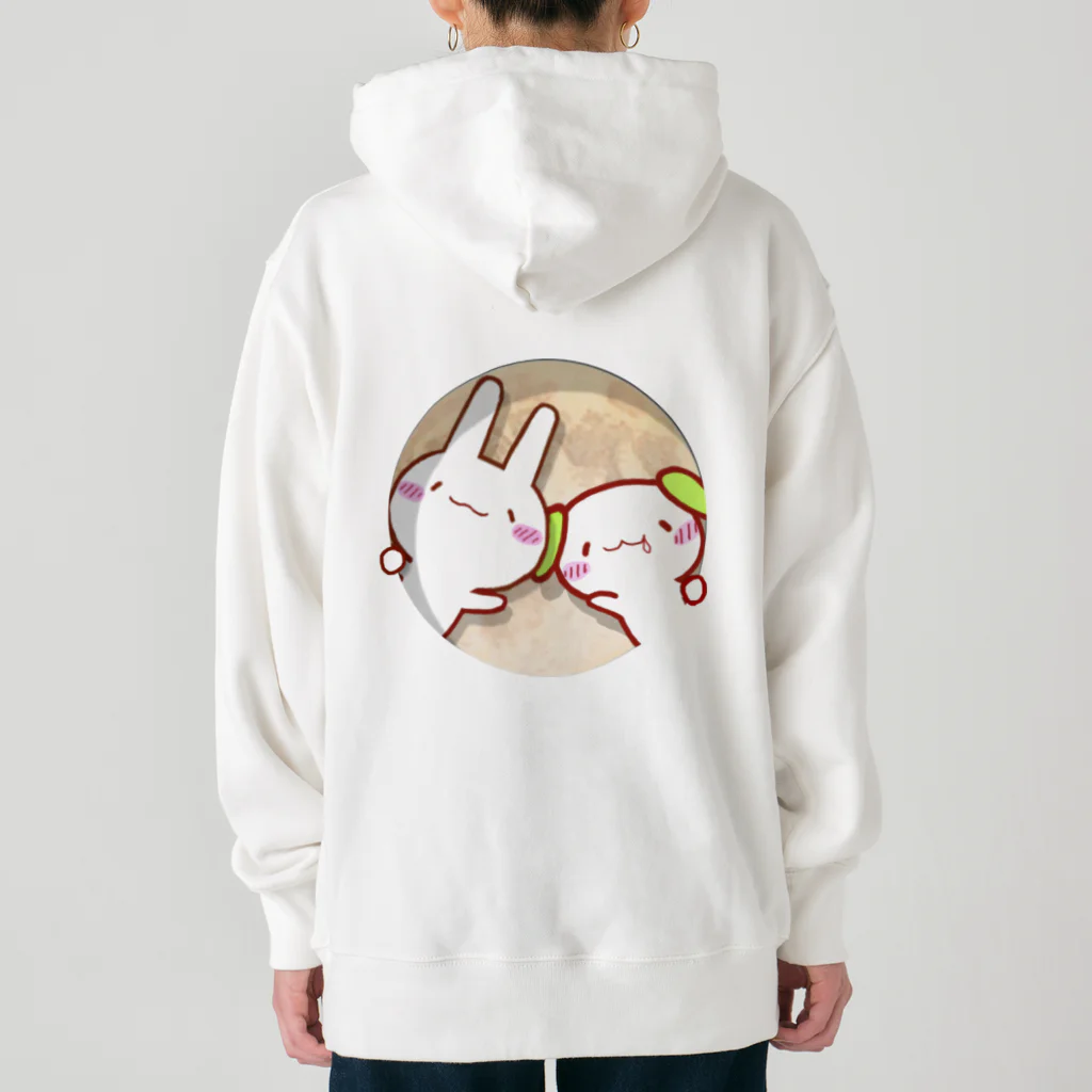 けあうさSHOPの月からけあうさ3D風 Heavyweight Hoodie