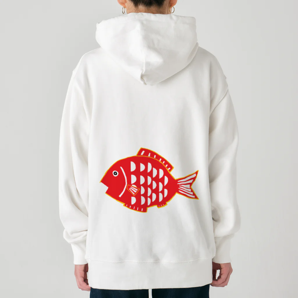 nicomaru111の赤い魚 Heavyweight Hoodie