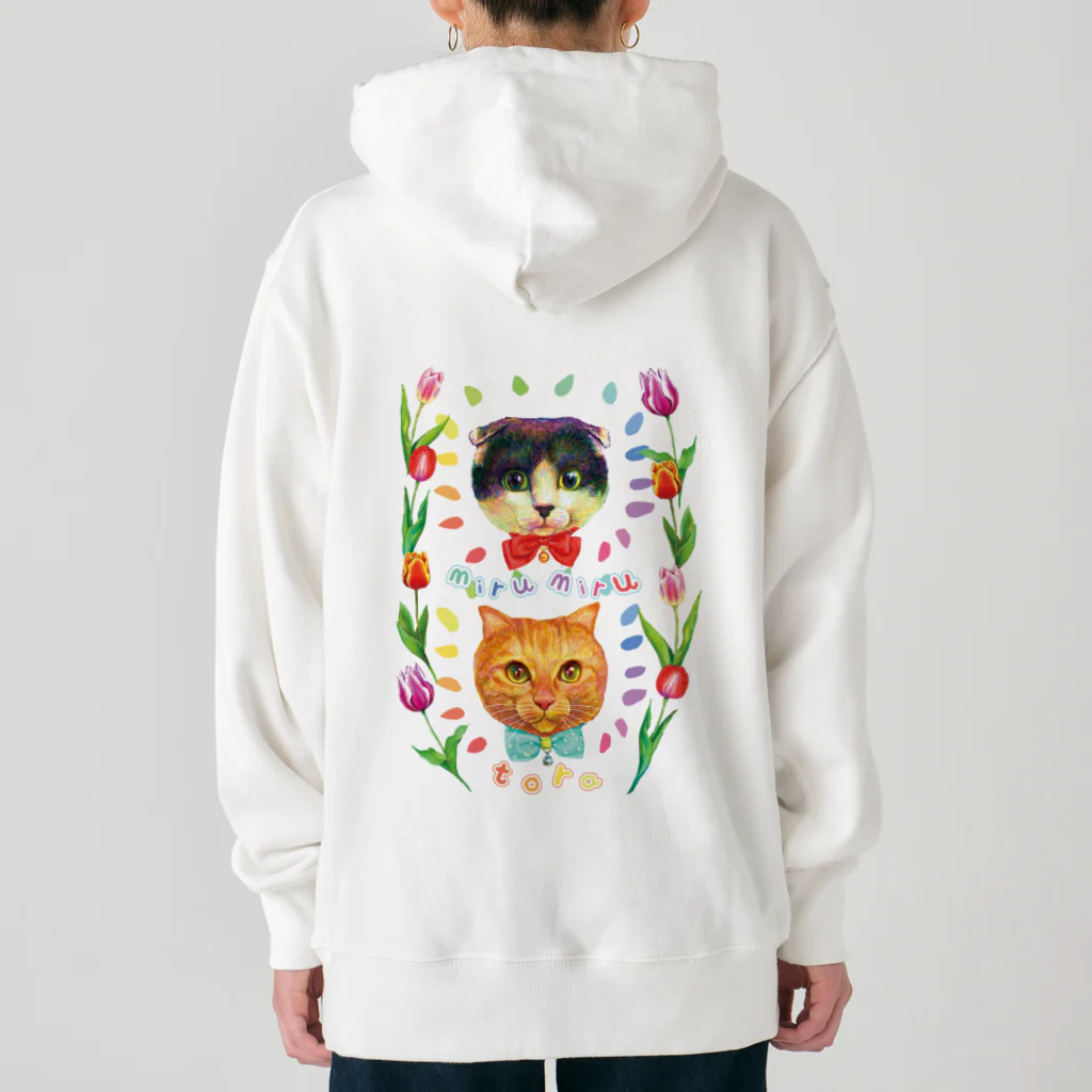 油絵描きの小物売り場の蒲田Loveおにぎりちゃんの愛猫ちゃんズ（ファション） Heavyweight Hoodie