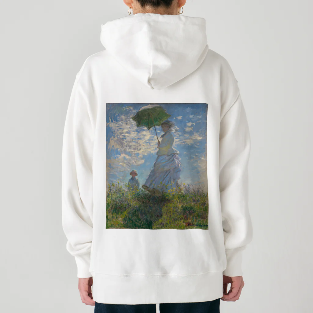 世界美術商店の散歩、日傘をさす女性 / Woman with a Parasol - Madame Monet and Her Son Heavyweight Hoodie