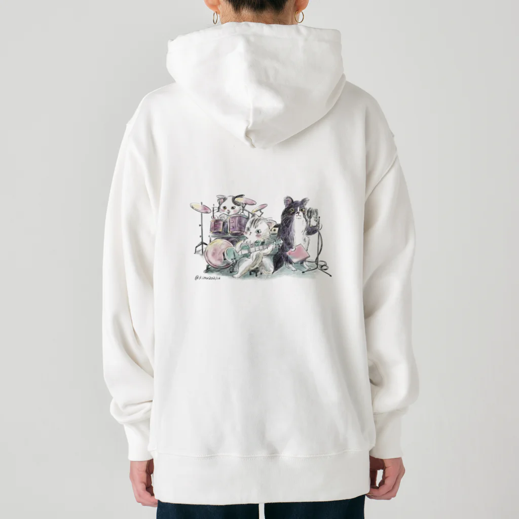 猫のきぬくんのお店のバンドにゃん Heavyweight Hoodie