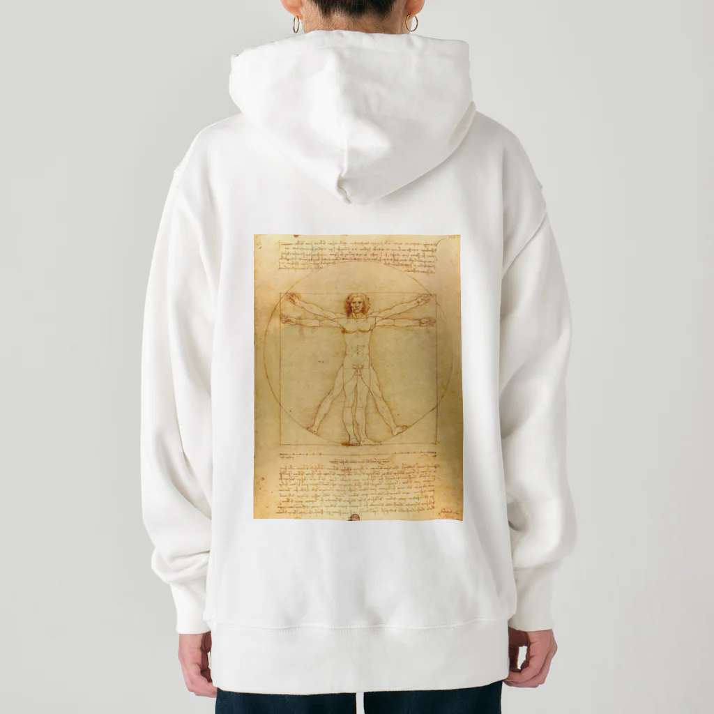 世界美術商店のウィトルウィウス的人体図 / Vitruvian Man Heavyweight Hoodie