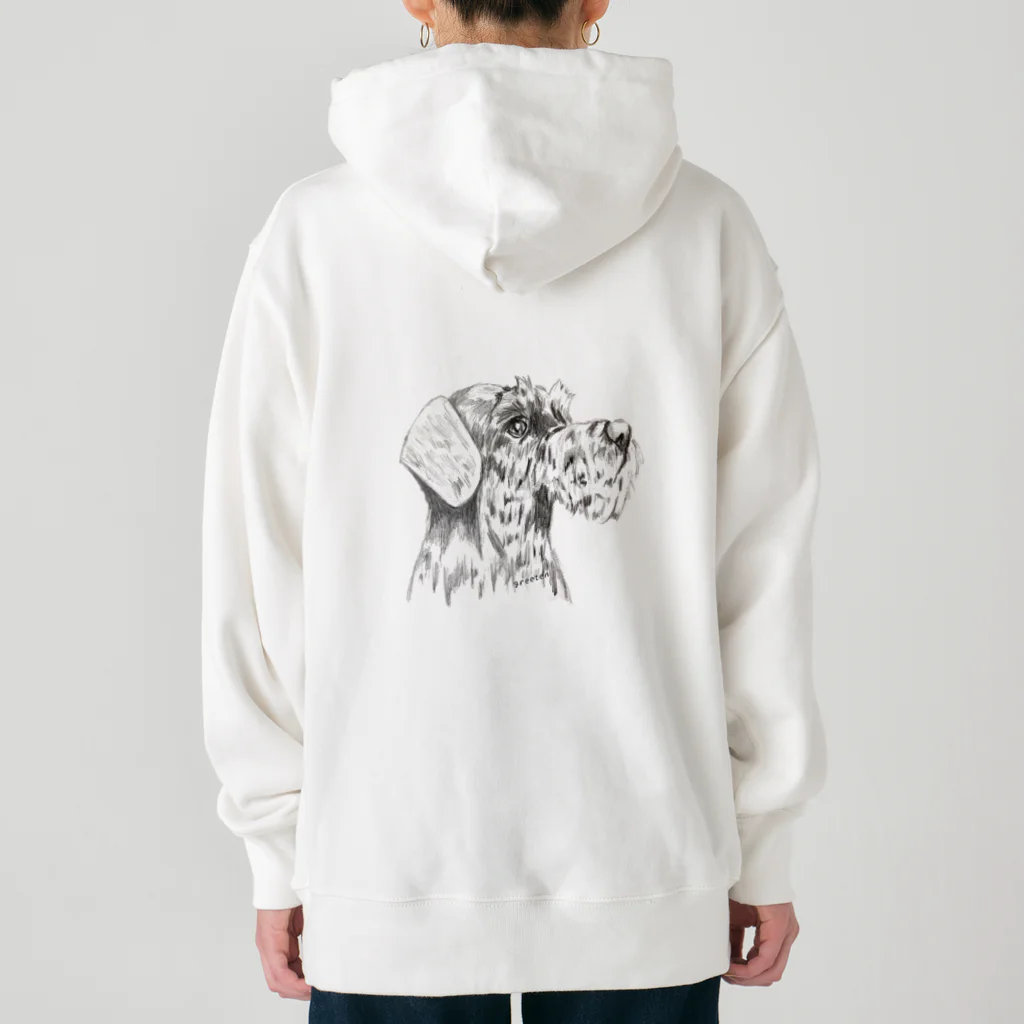 greetenのシュナウザー　テリアアート犬 Heavyweight Hoodie