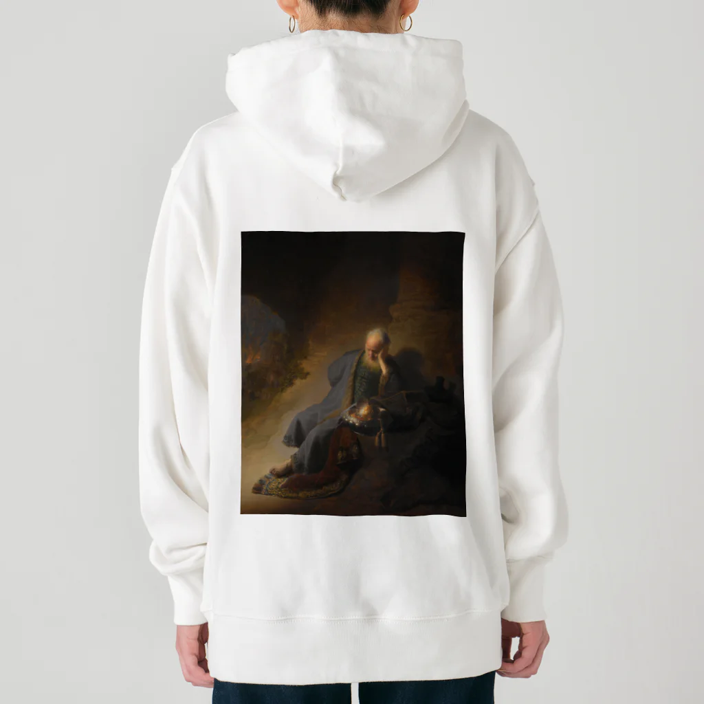 世界美術商店のエルサレムの滅亡を嘆くエレミヤ /  Jeremiah Lamenting the Destruction of Jerusalem Heavyweight Hoodie