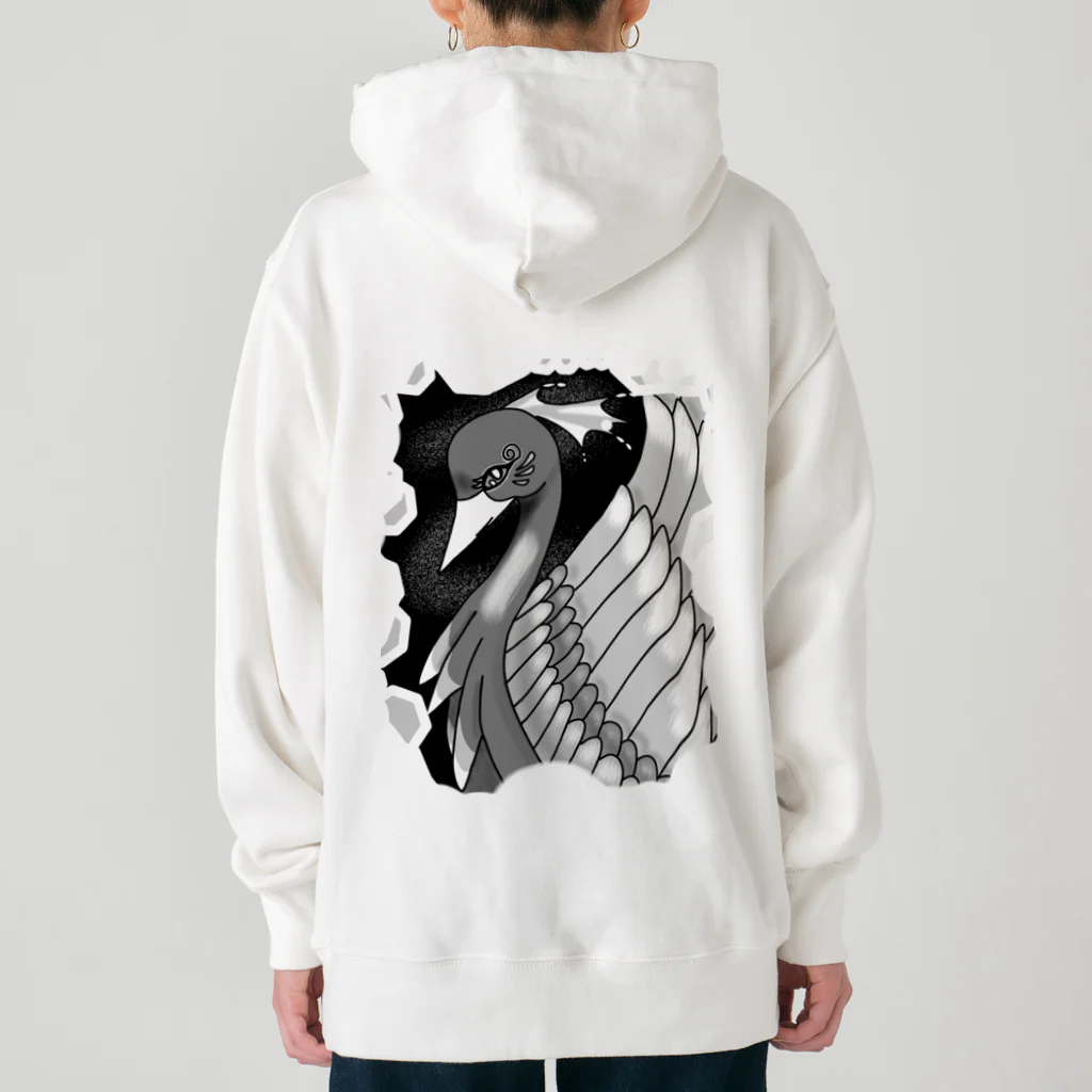 greetenの不死鳥アート　モノクロ Heavyweight Hoodie