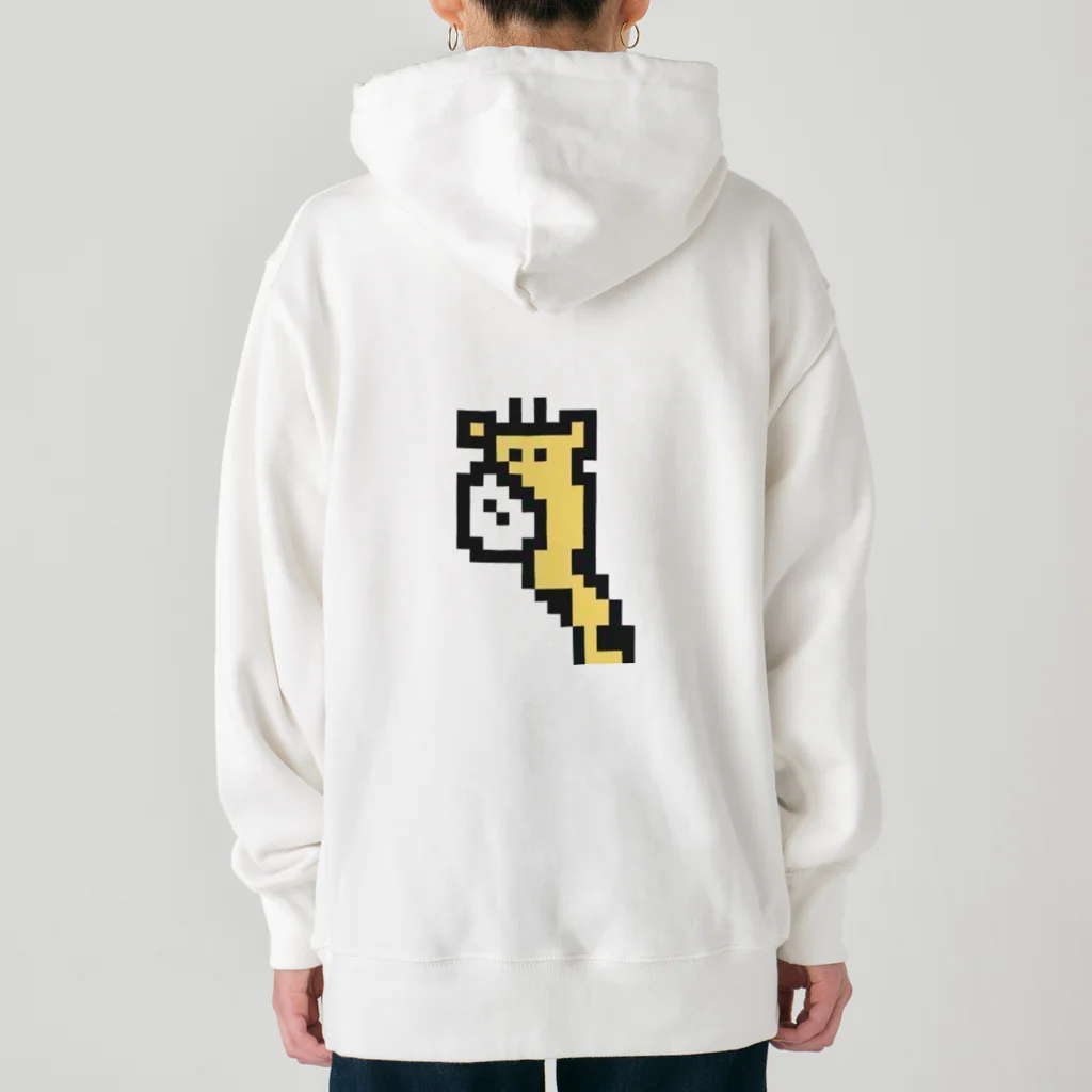 kitakitar-dotto-musium-ruruのドット絵キリン Heavyweight Hoodie