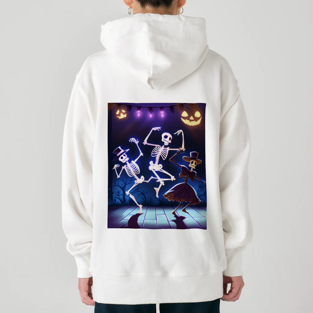 seasun011のハロウィンスケルトンダンス01　バックプリント Heavyweight Hoodie