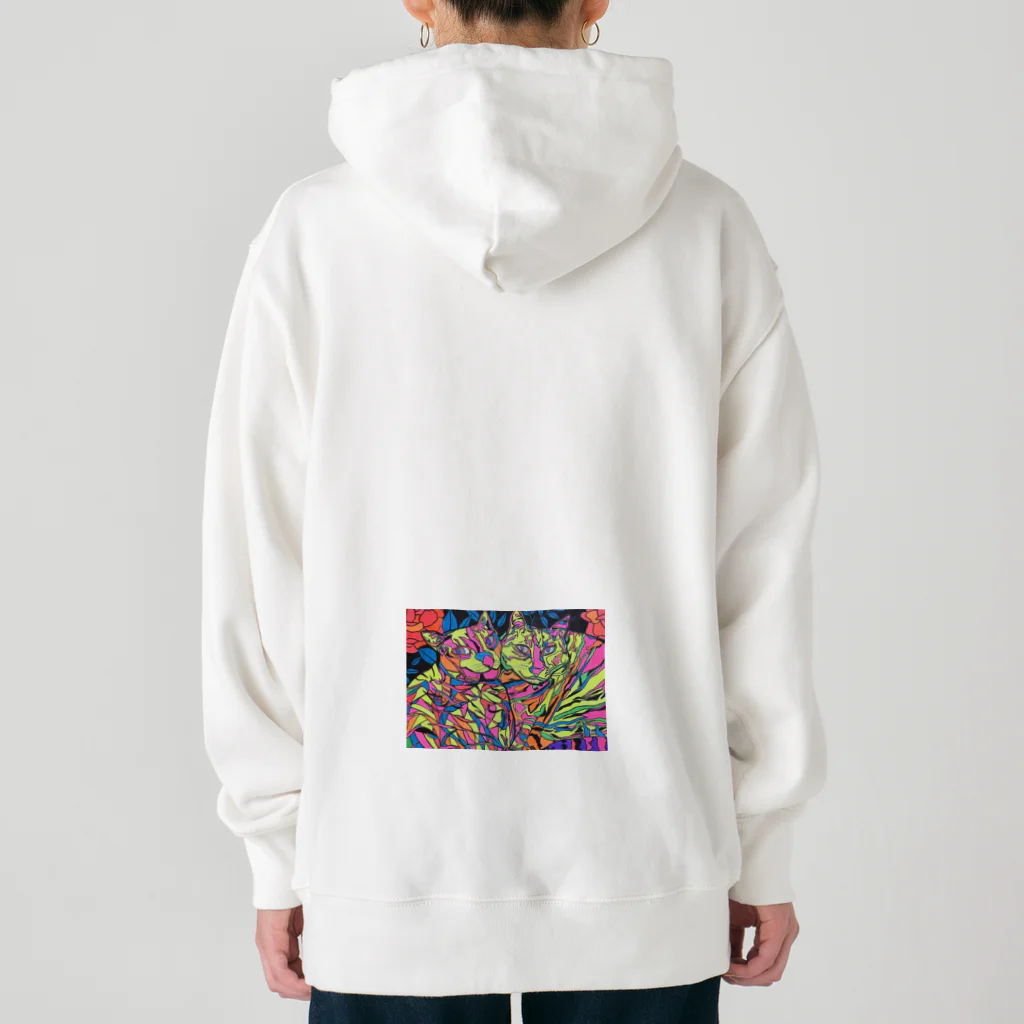 動物絵 Jamanakocic storeのトマトとアライグマカラフルアイテム Heavyweight Hoodie