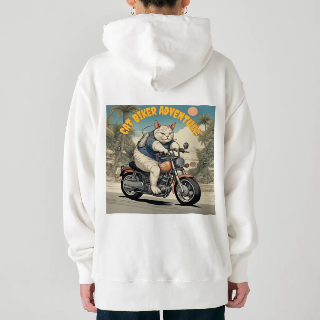 NECOSUIのキャットバイカー Heavyweight Hoodie