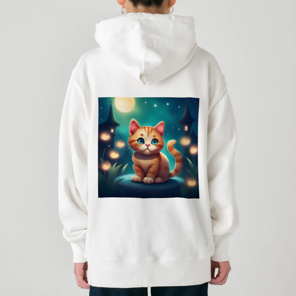 春乃遊羽アイディアイラストショップの可愛い猫のイラスト Heavyweight Hoodie