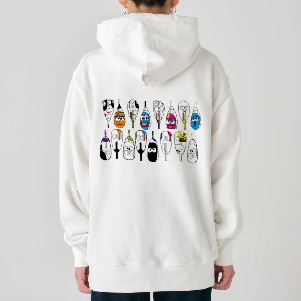 串カツワールドの串カツの妖精クシニョロ（クシニョロワールド） Heavyweight Hoodie