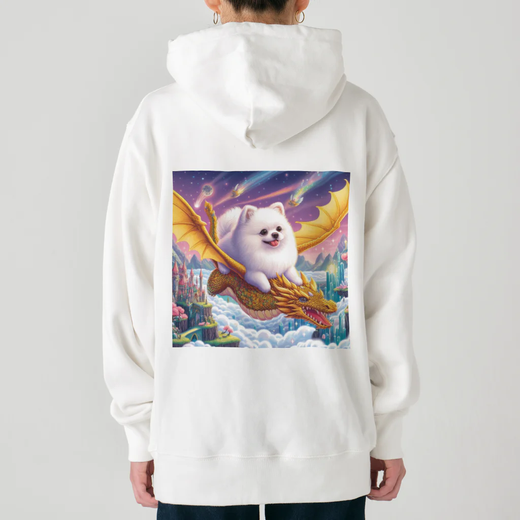 Pom-Dog'sのドラゴンと旅するポメちゃん Heavyweight Hoodie