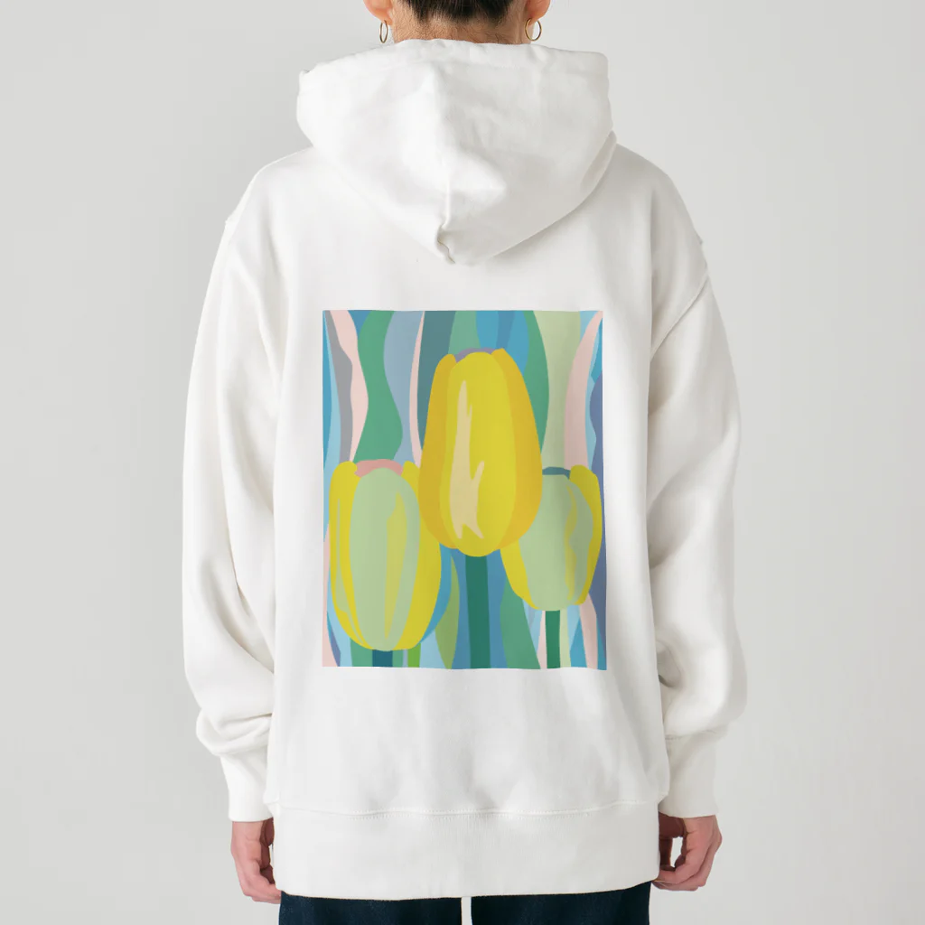 Wonder Bird Forestのチューリップ Heavyweight Hoodie