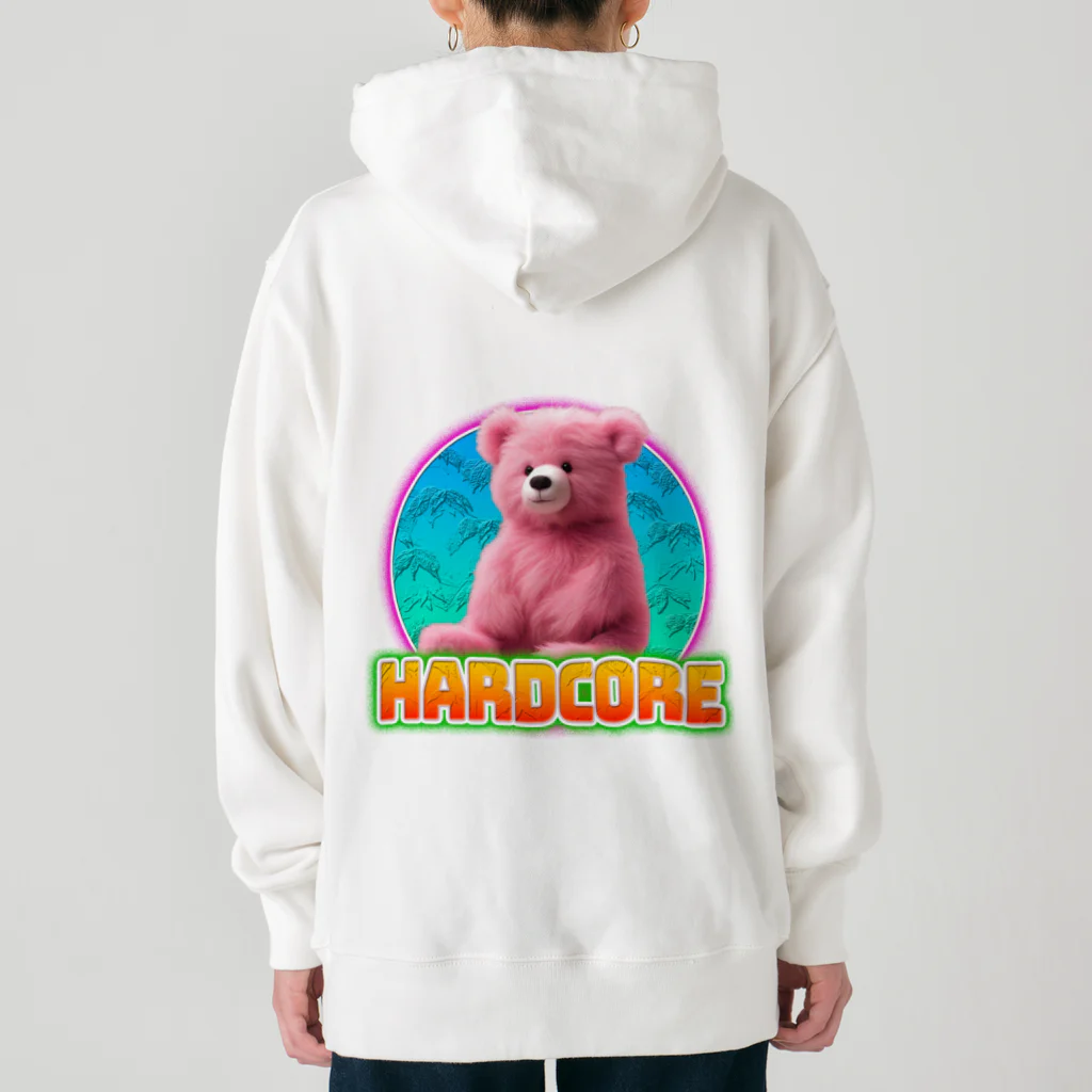 てくのちゃんのHARDCOREピンクのクマちゃん Heavyweight Hoodie