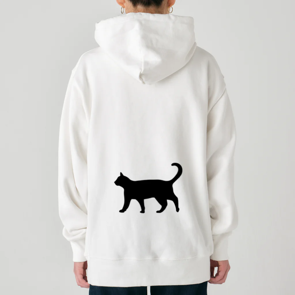 Teatime ティータイムの黒猫は見ていた　ねこ Heavyweight Hoodie