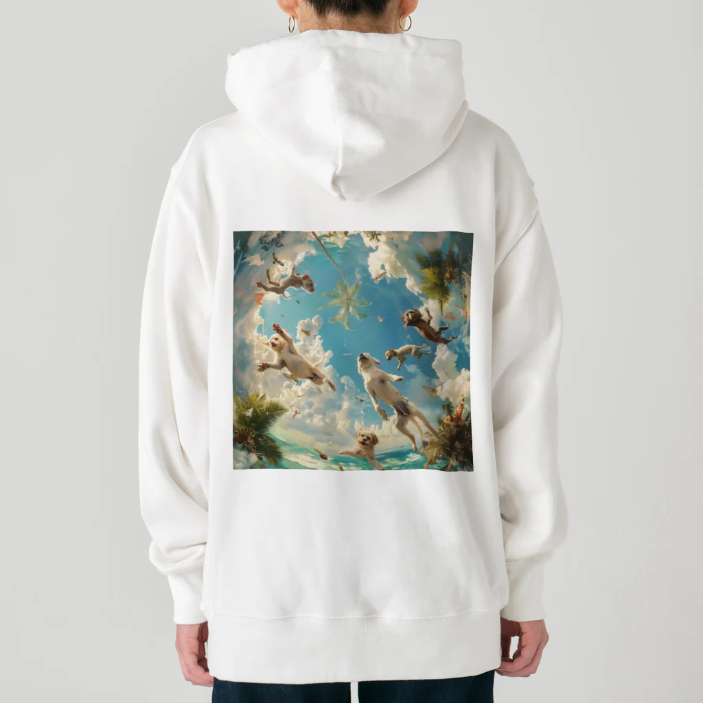 AQUAMETAVERSEのワンちゃんたちのパラダイス アメジスト 2846 Heavyweight Hoodie