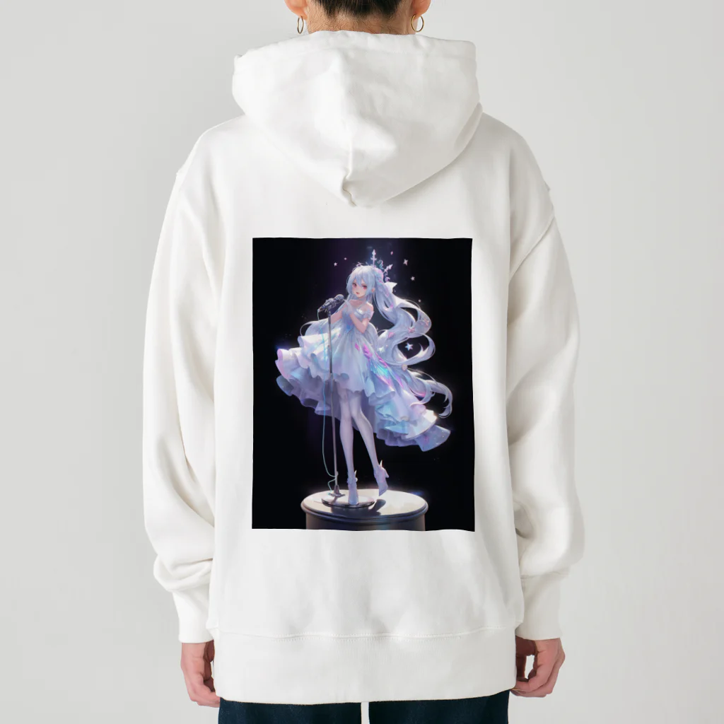 レーザーの純白のアイドル Heavyweight Hoodie