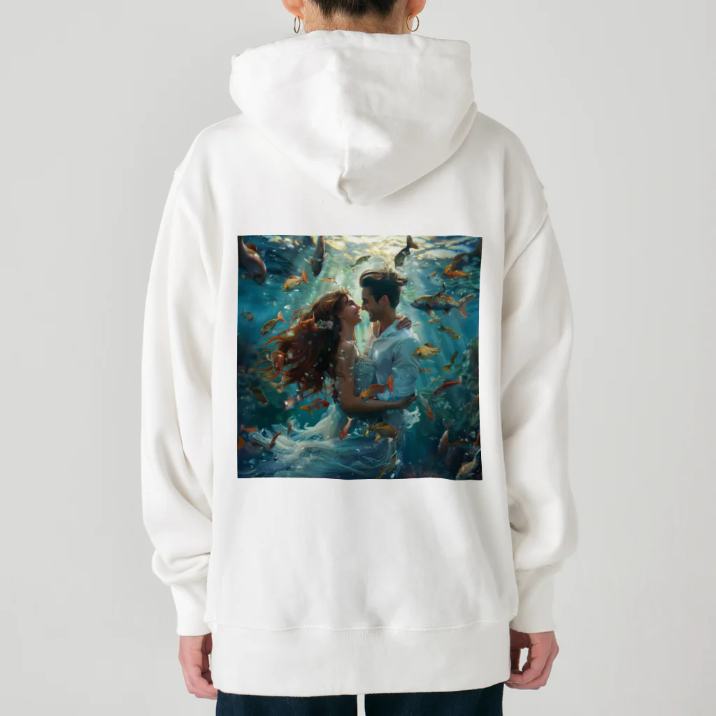 AQUAMETAVERSEの人魚姫と王子の微笑み アメジスト 2846 Heavyweight Hoodie