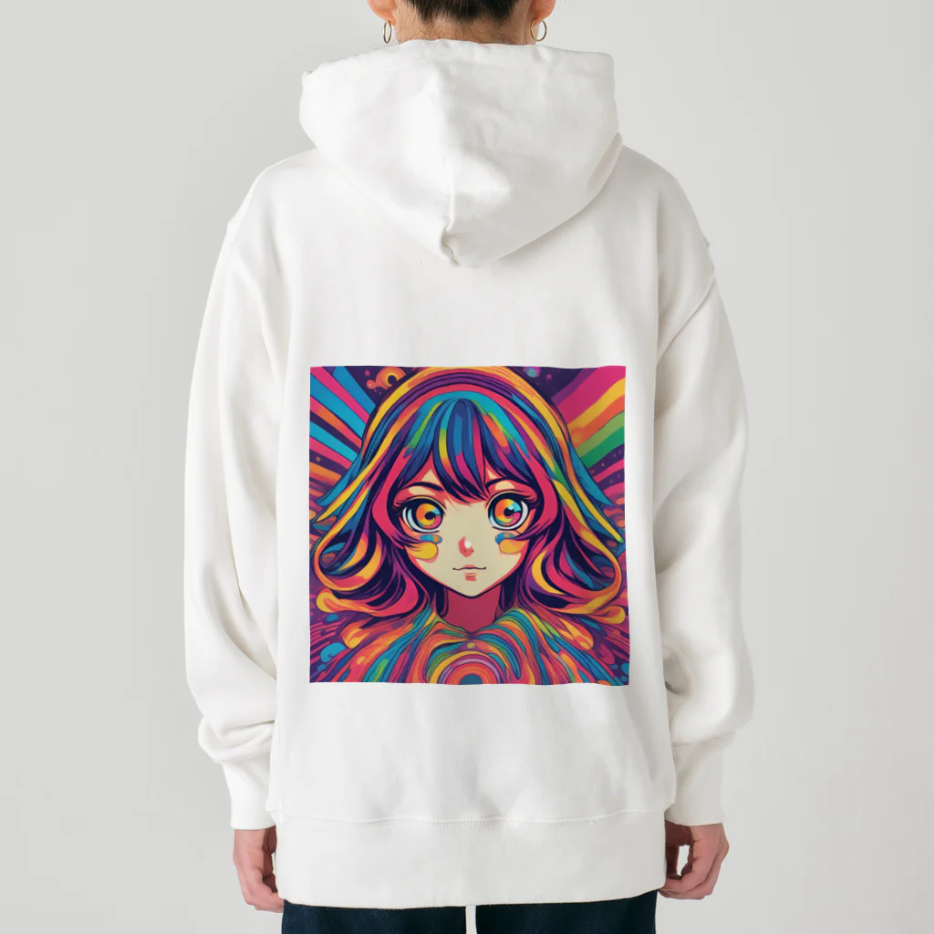 NonsenseCatのサイケ少女 Heavyweight Hoodie