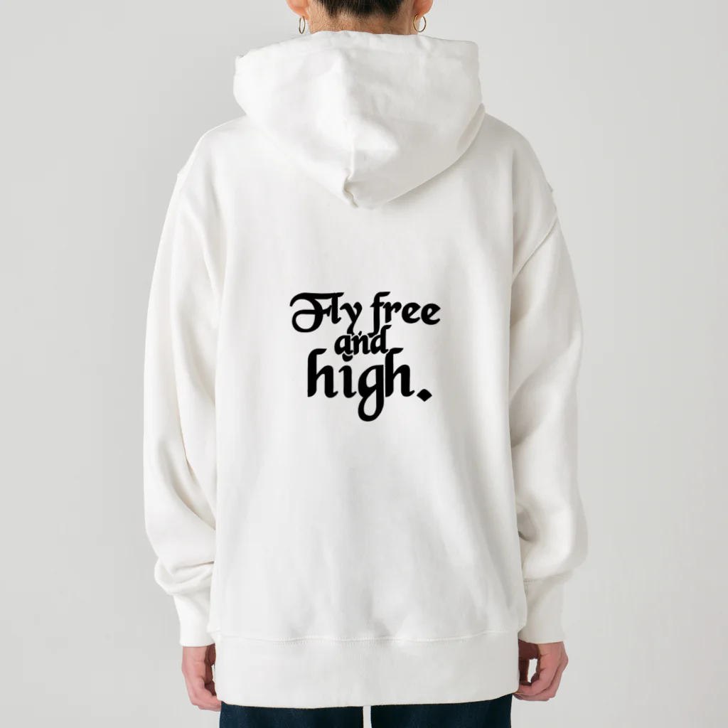 TaDan_StoreのFly free and high.【背面】 ヘビーウェイトパーカー