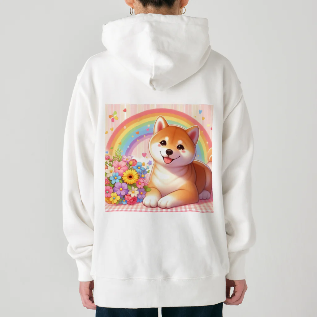 癒しのショップの夢の中の柴犬 Heavyweight Hoodie