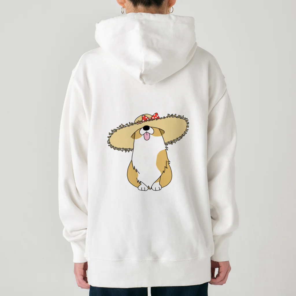 5corgisの麦わらコーギー Heavyweight Hoodie