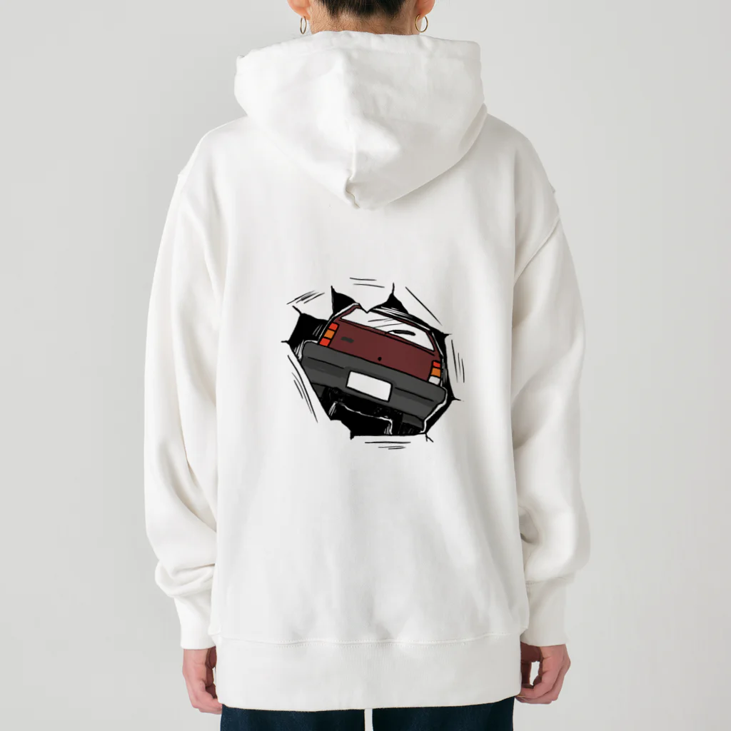 pandaticsのチョコ色のとびだすくるま！ Heavyweight Hoodie