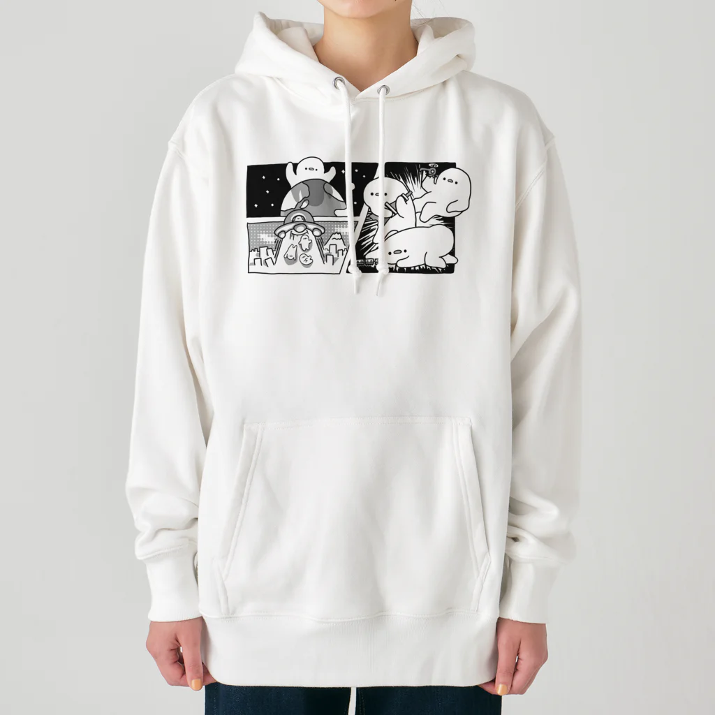 ぷにおもちSHOPの宇宙ひよこ大侵略 Heavyweight Hoodie