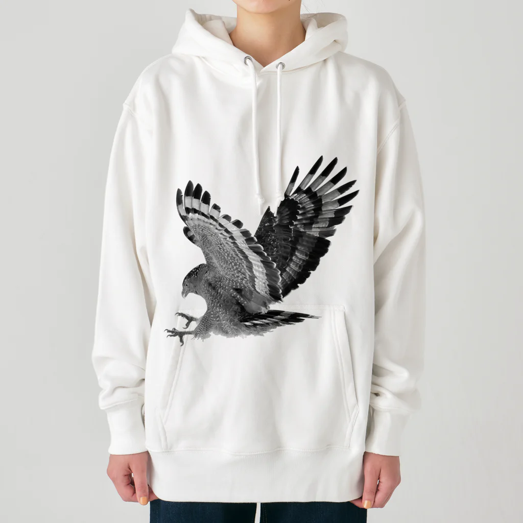 WILDBIRD GOODS SHOPのカンムリワシ・モノクロ Heavyweight Hoodie