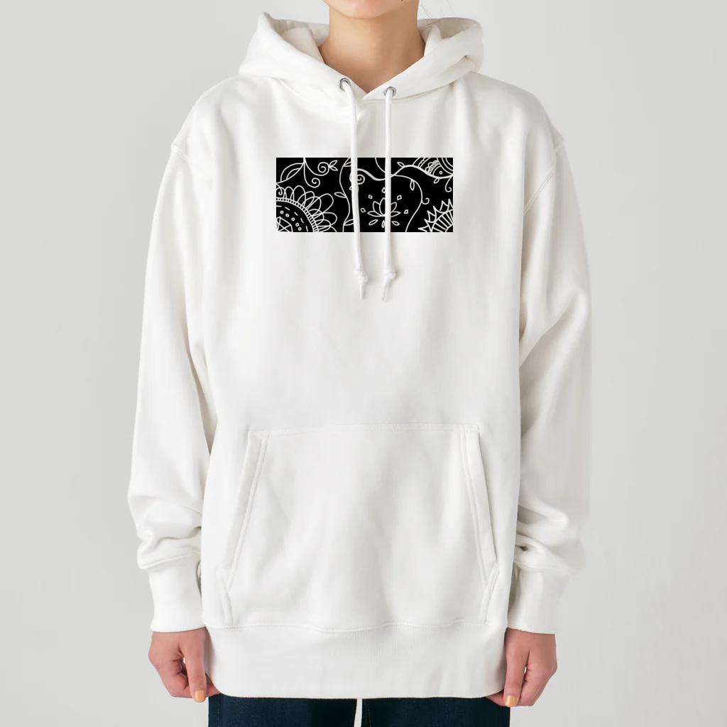 maru houseのアジアン風モノクロ Heavyweight Hoodie