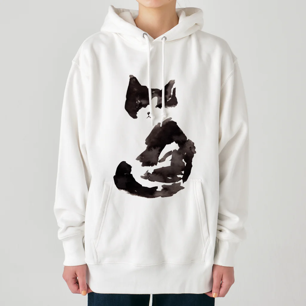 tomorebiの墨猫その1（ハチワレ） Heavyweight Hoodie