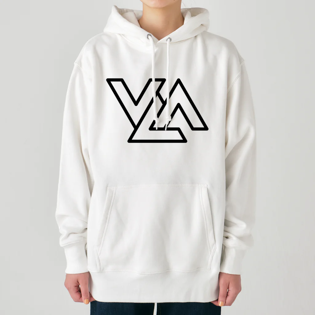 STRAIGHT_CURVEのVLA-LOGO-ITEM (BLACK) ヘビーウェイトパーカー