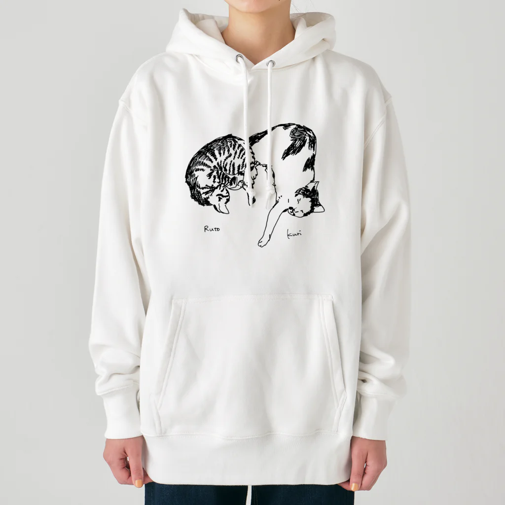 ツナとネコマのRUTO KURIイラストVer Heavyweight Hoodie