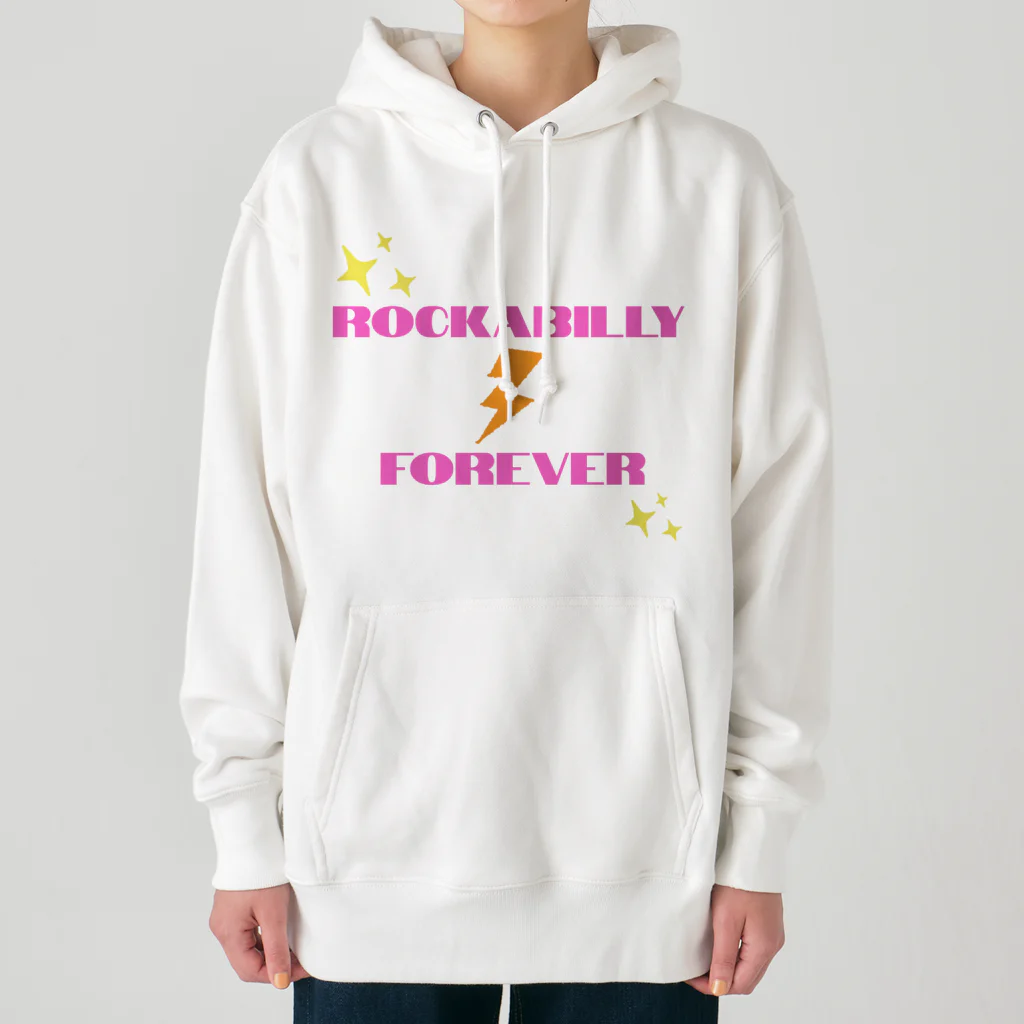 ロカビリーちゃんのRockabilly Forever（稲妻ピンク） ヘビーウェイトパーカー