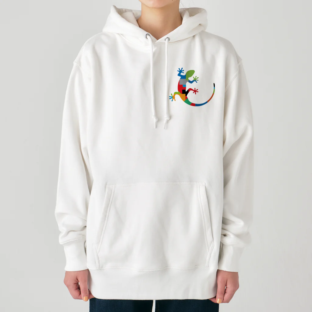 cuuyabowのカラフルヤモリ Heavyweight Hoodie