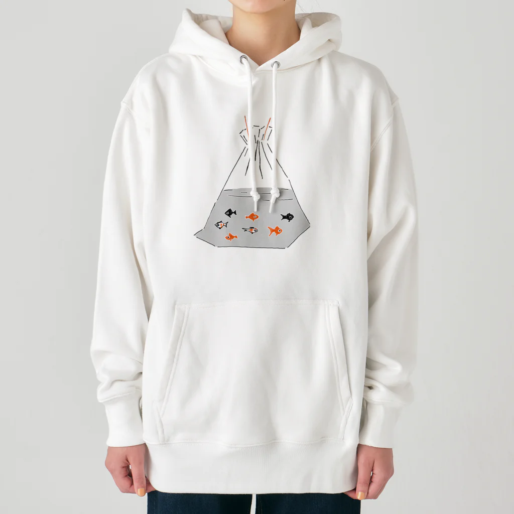 NIKORASU GOの祭りデザイン「金魚すくい」 Heavyweight Hoodie