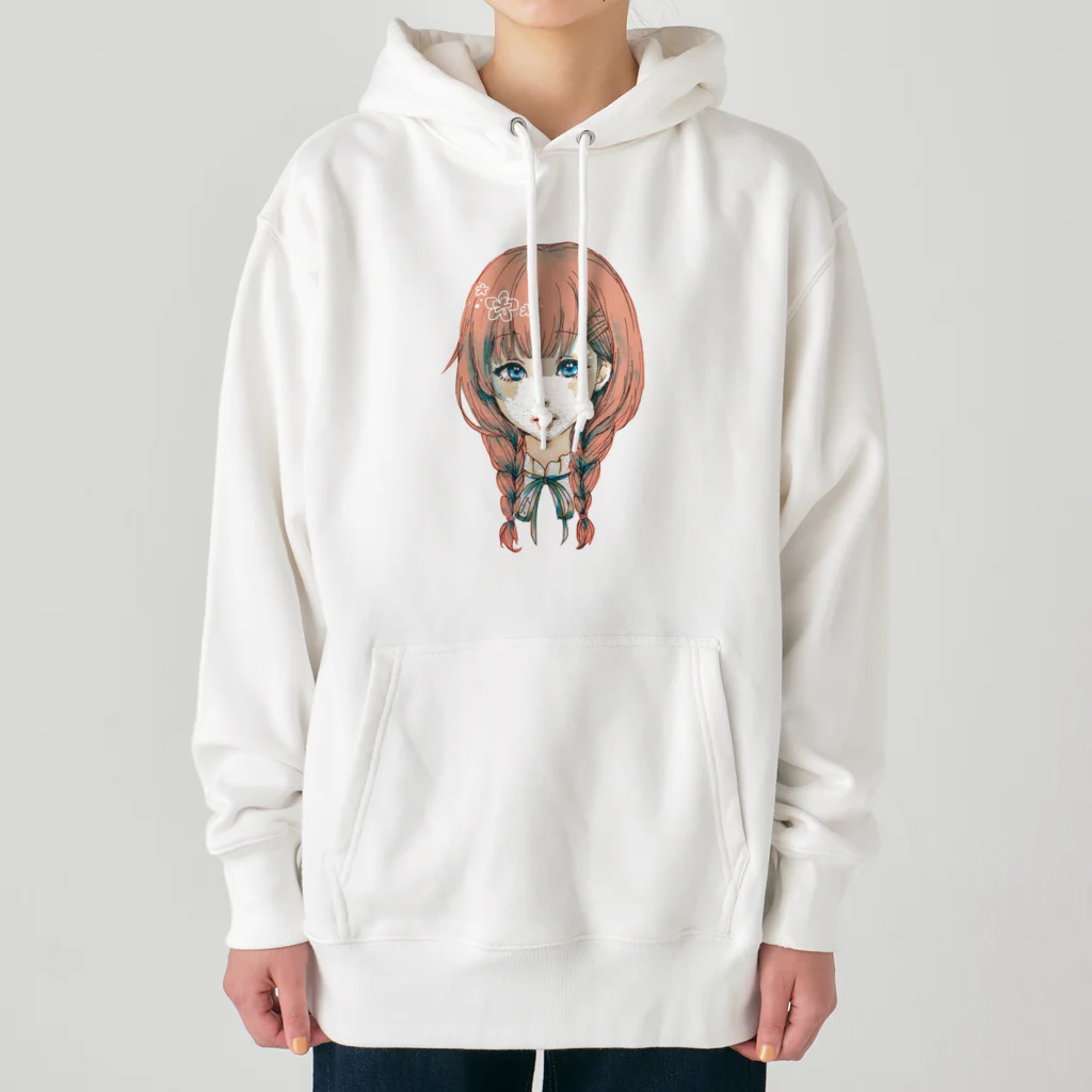 🐶シュナといろいろ🎨の三つ編み女の子 Heavyweight Hoodie