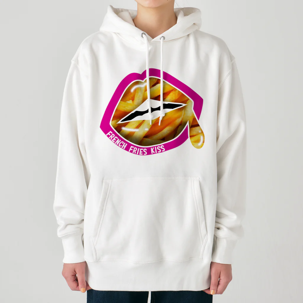daddy-s_junkfoodsのFRENCH FRIES KISS - PINK Heavyweight Hoodie