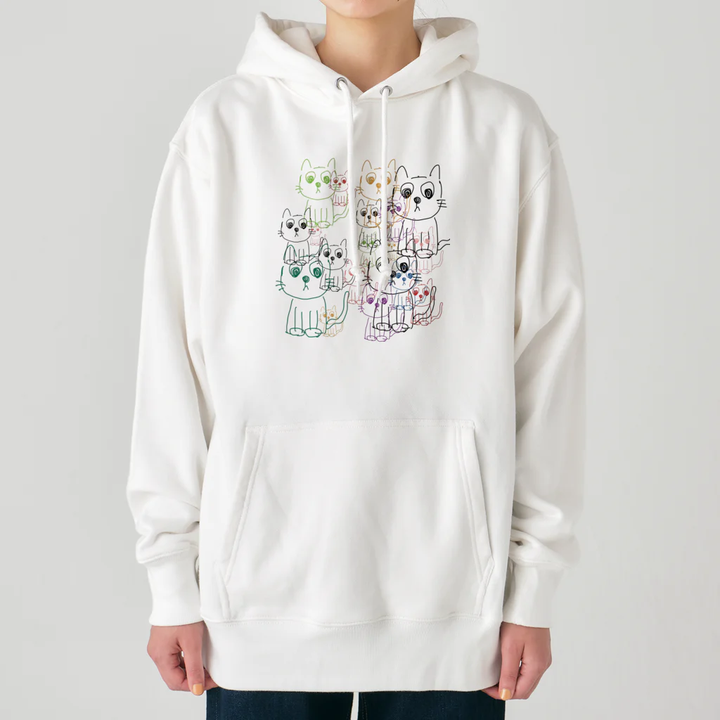 猫芽 拓さんのねこも杓子も Heavyweight Hoodie