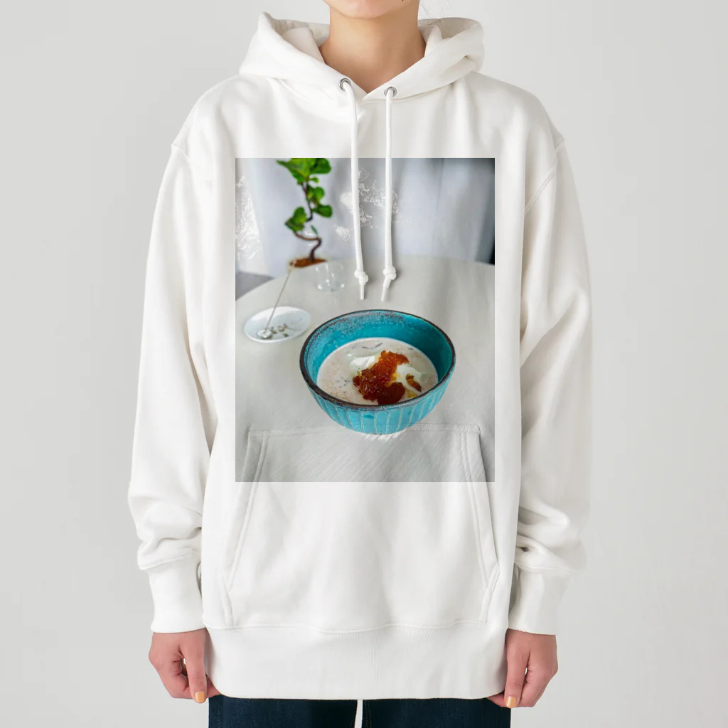 広瀬情報企画の朝飯 Heavyweight Hoodie